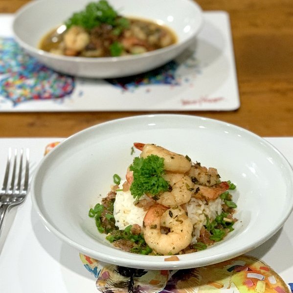 Prawns with White Wine, Garlic & Herbs